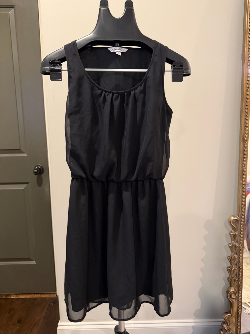 Speechless Black Chiffon Sleeveless Mini Dress Size S